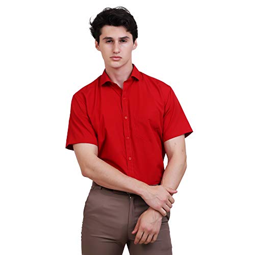 Image of Appel Touch Men's Cotton Blend Formal Shirt Half Sleeves