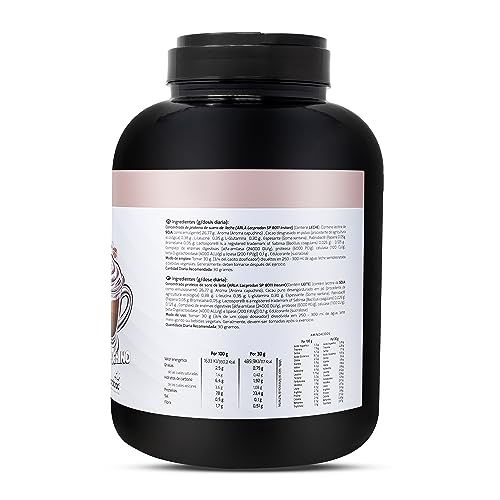 SPORT LIVE Concentrado de proteinas de suero de leche | Whey Protein en polvo con L-Glutamina y L-Leucina | Ayuda a aumentar tu masa muscular | Mejora tus batidos |Capuchino | 2 KG - imagen 3