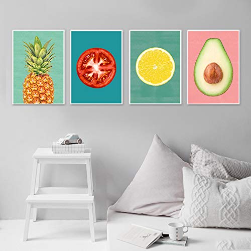 Toile fruit citron pour déco murale de cuisine lumineuse et moderne