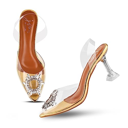 Image of JM LOOKS Casual Heel Sandals Solid Comfortable Sole for Womens & Girls