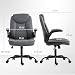 HOMCOM Executive Office Chair with Flip-Up Armrests for Home Charcoal Grey