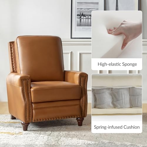 HULALA HOME Mid Century Leather Recliner