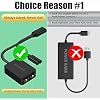 AGVEE 6.6ft Dual USB Power Adapter for Fire TV Stick (FireStick), Roku Chromecast Streaming TV Sticks, USB TV LED Light Strips | Eliminate Clutter | Cable Management Solution, Black