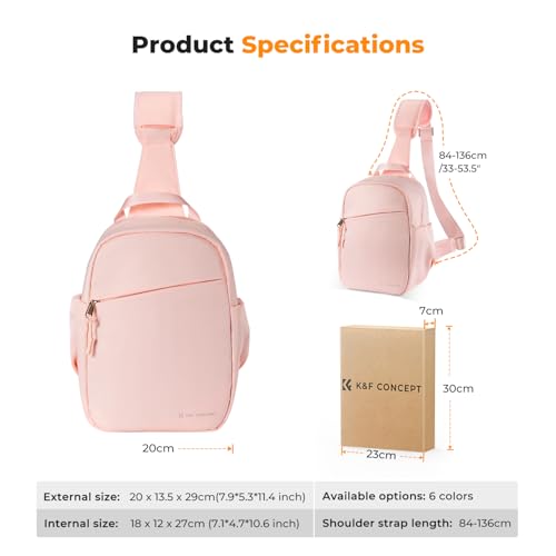 K&F Concept カメラバッグ ショルダーバッグ カメラショルダーバッグ スリングバッグ おしゃれ 一眼レフカメラバッグ 仕切り付き 撥水加工 軽量 手提げ/ショルダー 5L カメラケース カメラアクセサリー/小物入れ/デジタル収納用バッグ 旅行/出張/アウトドア撮影用バッグ 保護 コンパクト