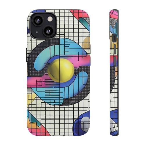 Coque iPhone 13 bleu abstrait rigide mate protection fine