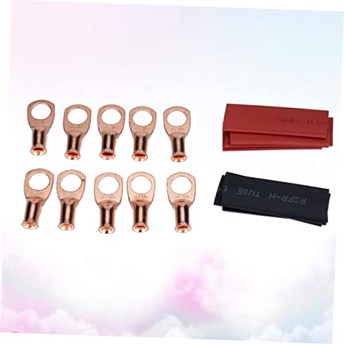 CIYODO 10Pcs Fechado Crimpagem Encolhível Cobre Conectores Pesados ​​Anel Terminais Elétricos X/Kit