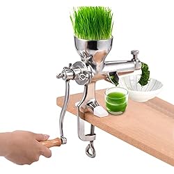 Extractor Para Pasto De Trigo Exprimidor Manual De Pasto De Trigo, Manivela, Prensador De Pasto De Trigo, Herramienta Extractora De Jugo De Acero Inoxidable Para Jengibre, Apio, Manzana, Uva Y Verduras