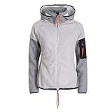 Stehkragen mit Kinnschutz ICEPEAK Breese Funktionsjacke für Damen, Farbe:Grau, Damen Größen:XL