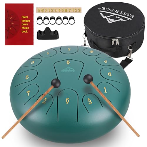 EASTROCK 13-note Steel Tongue Drum with Travel Bag