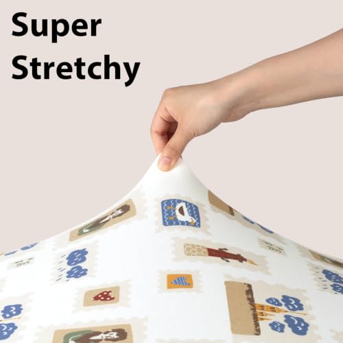 Image of Baby Crib Sheets for Boys and Girls, 3 Pack Toddler Bed Sheets for 52 inchx28 inch Standard Toddler Mattresses, Soft Microfiber Fitted Crib Sheets Neutral Sea Voyage Stamp