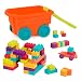 Locbloc 55-Piece Building Blocks Set With Pull-Along Wagon - Toddler Construction Toy 18+ Months