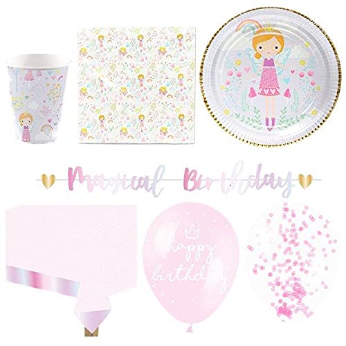 Kit anniversaire princesse pour seize invités pour simplifier la décoration de table