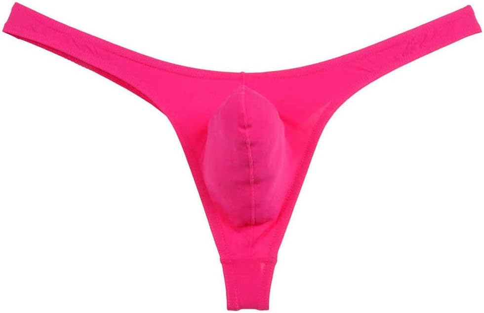 Men's Solid Thong Spandex Bikini T-Back