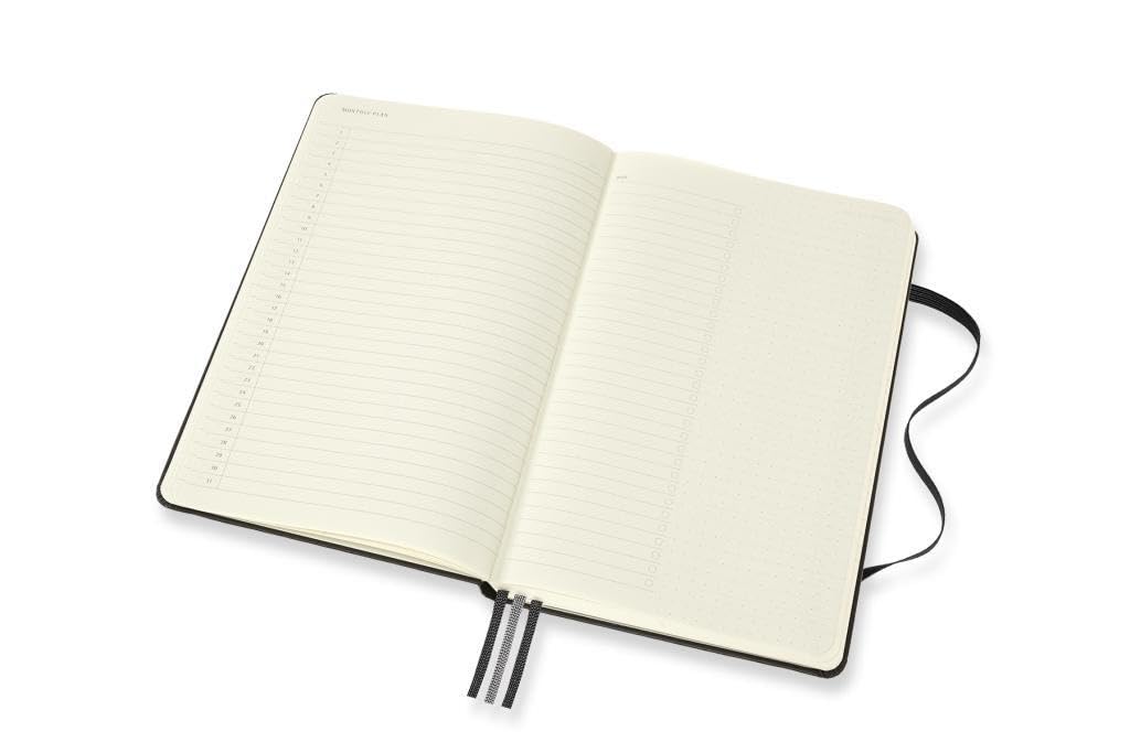 Moleskine Pro Project Planner, Agenda Professionale e Taccuino per Obiettivi, Agenda Produttività per Progetti e Project Management, Copertina Rigida, Formato Large 13 x 21 cm, Colore Nero, 288 Pagine