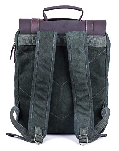 Gootium Canvas Leather Backpack - Tie-Dyed Style Vintage Laptop Pack For Everyday #TOP3