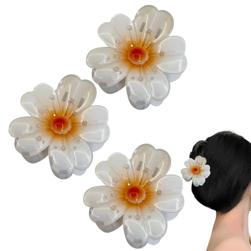 Flower Claw Clips, Cute Hair Clamps, Hair Accessories, Elegant Flower Clips, Hair Claws for Parties Floral Hair Clips Beach Hair