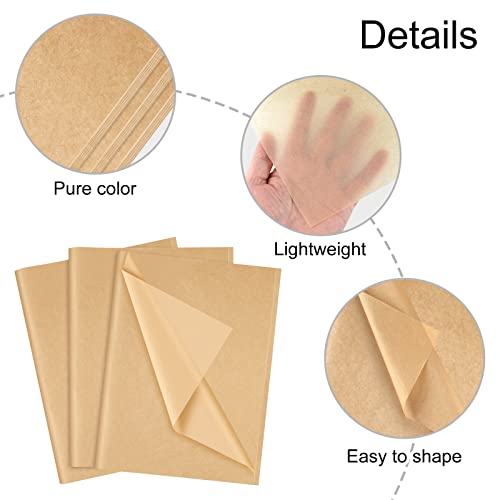Image of NEBURORA 60 Sheets Kraft Tissue Paper Set Brown Gift Wrap Paper(Kraft) | 14 X 20 Inch, Beige Wrapping Paper for Gift Packaging Filler, DIY Art Crafts, Birthday, Holiday, Wedding Wrapping
