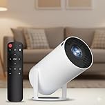 Mini Projector 1080P Full HD 4K Support | Portable Smart Projector with Built-in Apps, WiFi 6 & Bluetooth 5.4 | Auto Keystone, 180° Rotation, 130" Display | HDMI for TV Stick, PS5, Laptop, Phone