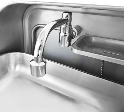 Wall-Mounted Stainless Steel Folding Sink With Cold Water Faucet - Space-Saving Durable Design For Rvs Outdoor Kitchens Camping Bathrooms - Easy Installation Versatile Use,3538 White 37*39*37.5Cm
