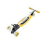 Fkstyle【安定感があって初めてでも安心！】キックボード 子供用 3輪 折りたたみ式 キックスクーター 高さ4段階調整 フットブレーキ付き 男の子 女の子 誕生日 プレゼント 外遊び 乗用玩具 (ブルー/ピンク/イエロー) [並行輸入品]