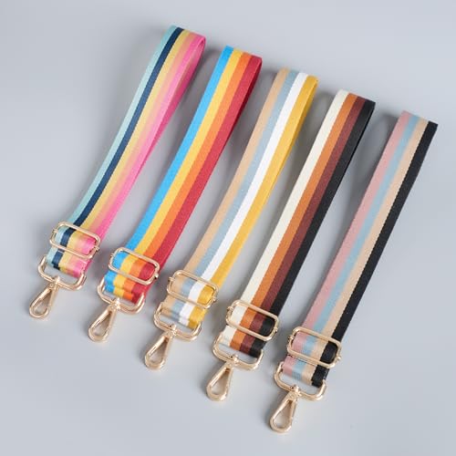 Image of chushui Woven Stripe Purse Straps,Replacement Crossbody Wide Shoulder Adjustable Strap for Bag Handbags