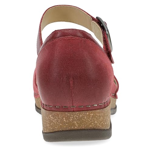 Image of Dansko Mae Mary Jane for Women - Dual-Density Cork /EVA Midsole and Lightweight Rubber Outsole Provide Durable and Comfortable Ride on Patented Stapled Construction