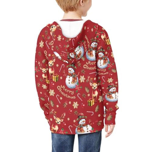 Hawapod Outerwear Zip Up Hoodies For Kids Long Sleeve Pockets Sweatshirt For Boys Girls 6-16 Years4