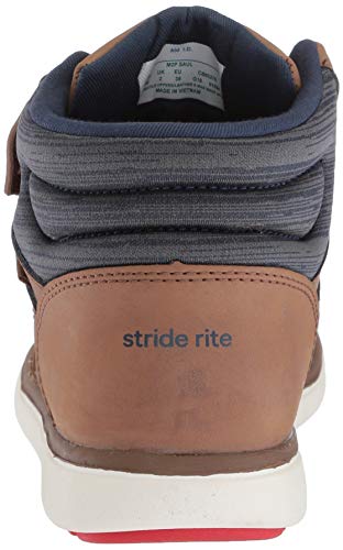 Stride Rite Kids Saul Boy's And Girl's Machine Washable Leather Sneaker Fashion Boot, Brown, 4.5 Wide Us Unisex Toddler #TOP2