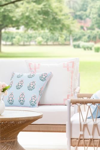 Hofdeco-Premium-Coastal-Patio-Indoor-Outdoor-Throw-Pillow-Cover-Only-18×18-Water-Repellent-for-Backyard-Couch-Baby-Blue-Blush-Pink-Floral-with-Piping Hofdeco Premium Coastal Patio Indoor Outdoor Throw Pillow Cover Only 18×18 Water Repellent for Backyard Couch Baby Blue Blush Pink Floral with Piping