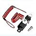 Flycoo Verrou de Frein à Disque Serrure en Fil d'acier pour Xiaomi M365 Trottinette électrique Scooter Accessoire Antivol sécurité (Rouge)