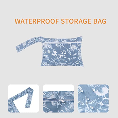 Pensos Menstruais Reutilizáveis 5pcs Almofadas de Tecido de Fibra de Bambu Com Bolsa de Armazenament