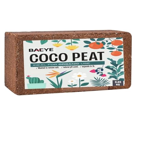 BAEYE 100% Natural COCOPEAT Block for Home Garden | Organic Soil for Potted Plants, HYDROPONICS, Kitchen & Terrace Gardens | EXPANDS Upto 3L of Powder | 650 Grams (B0D47DHBWT) Amazon Price History, Amazon Price Tracker