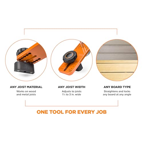 Image of CAMO Lever Deck Board Bending, Straightening and Locking Tool for Faster & Easier Deck Installation Pro Pack (3 Pack)