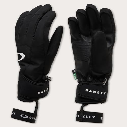 Oakley Mens Powder Ridge Gloves, Blackout, X-Large