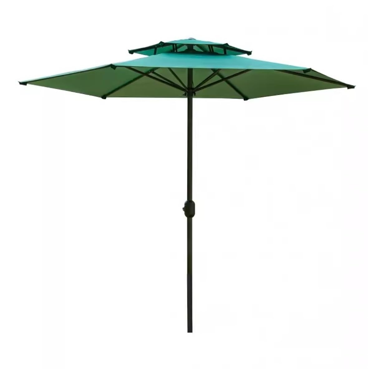 HYUFEIAO Garden Umbrella Parasol Outdoor Umbrella 8.2FT Patio Umbrella Double Tiers Outdoor Umbrella Patio Table Umbrella With Push Button Crank Beach Umbrella Patio Umb(E 250cm)