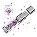 Techkey USB Flash Drive with 2 in 1 Anti-Dust Plug and Stylus Pen Set,Swarovski Crystalline Elements,Photo Frame Packaging,32GB,Amethyst
