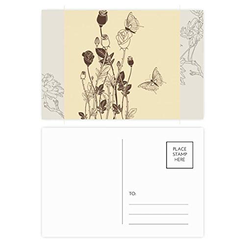 Jeu de cartes postales rigides pour écrire sans bavure ni pliure 20pcs