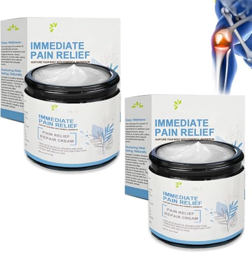 Magnesium Pain Healing Bone Cream, 2025 New Professional Joint Repair Cream, Joint Pain Therapy Creams, Bone Care Gel, Natural Joint Gel,Effective Relief for Back, Neck, Hands, Knee (2)