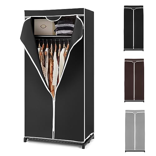 Faltbarer Stoffschrank mit Staubabdeckung, platzsparend Schrank...