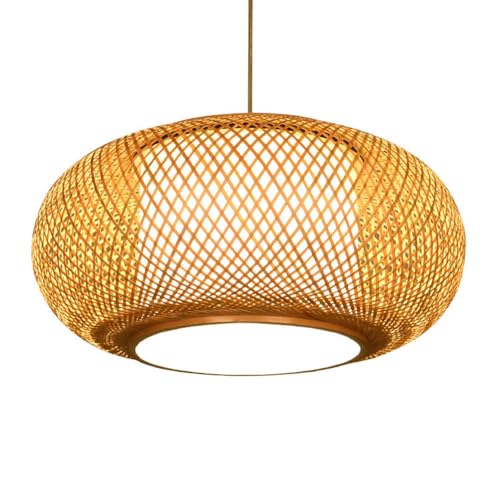 Lustre plafonnier en bambou rétro et suspension rustique pour salon de thé