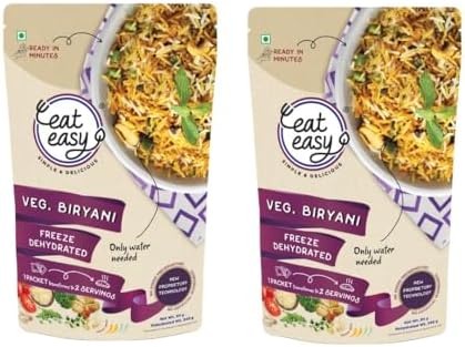 Eat Easy Ready To Eat Veg Biryani 95g (Pack of 2) Just Add Hot Water & Cook