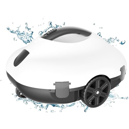 WQZzjm Robot limpiafondos automático para Piscinas, para Piscinas elevadas y enterradas, con Potente succión, Funcionamiento silencioso Durante 150 Minutos.