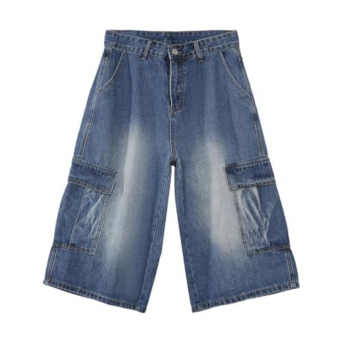 Jean stretch garçon taille haute en toile denim robuste et souple streetwear