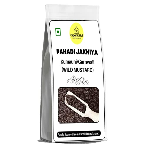 Image of Organic Hut Himalayan jakhiya seeds pahadi (Wild Mustard) Black Jakhya Seeds | Pahadi jakhiya | Pahadi jeera | Jakhiya Seeds | (Cleome Viscose) Purely Soured from Rural Uttarakhand (100 Gram)