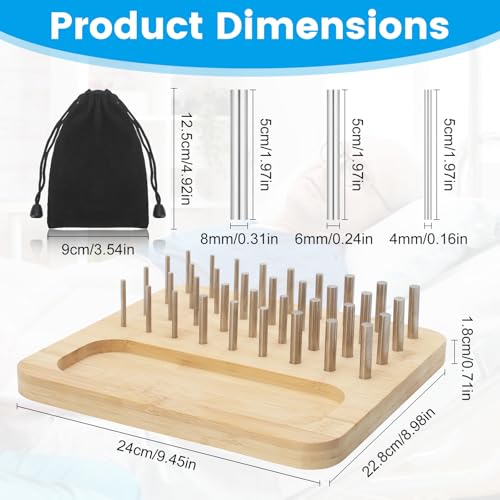 Occupational Therapy Toys,Stroke Therapy Equipment for Adults,Occupational Therapy Tools,36-Hole Wooden Pegboard for Occupational Therapy,Laser Cut Cylindrical Stainless Steel Rod, Smooth and Flat - Image 4