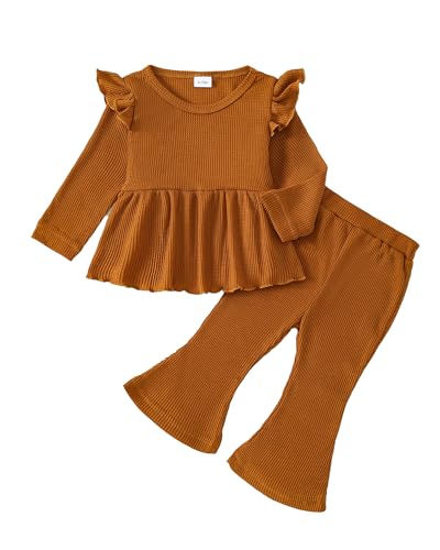 Image of Weebaby Toddler Girl Clothes Infant Girl Sweatsuit Baby Pant Set Outfits Fall Winter Clothing Little Clothes for Girl