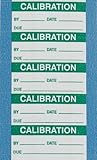Brady WO-10-VP 1.5' Width x 0.625' Height, B-500 Repositionable Vinyl Cloth, Green on White Calibration Label, Legend 'Calibration' (Pack of 5 Card, 14 per Card)
