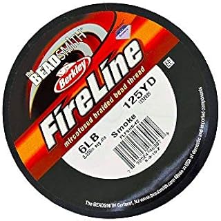FireLine Braided Beading Thread 6lb,Smoke Grey, .006-Inches,125 Yards