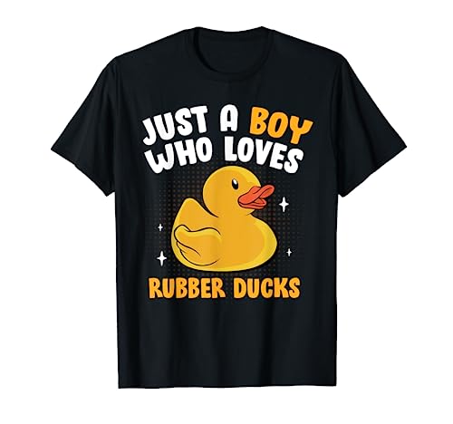 Patito Funny Duckie Men Just A Boy Who Loves Rubber Ducks Camiseta