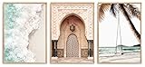 Poster Store Moroccan Magic Set 20x28 - Beautiful Beach Boho Poster Prints for Wall Art Decor (Set of 3)
